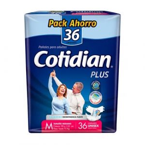 Pañal Cotidian plus 36 unidades